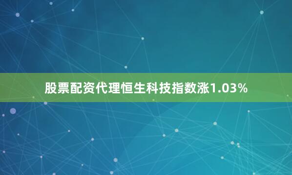 股票配资代理恒生科技指数涨1.03%